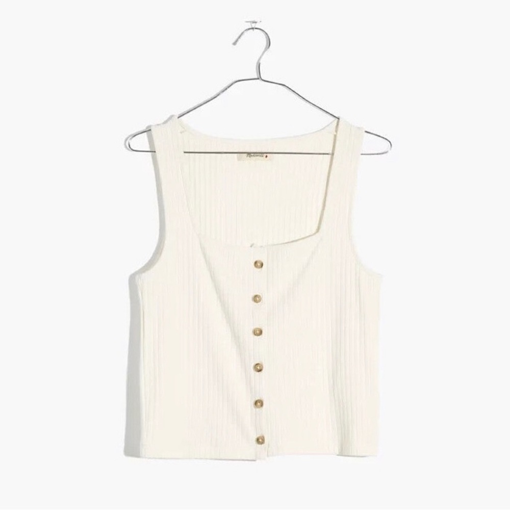 Madewell cropped ribbed tank, Sz XXS
